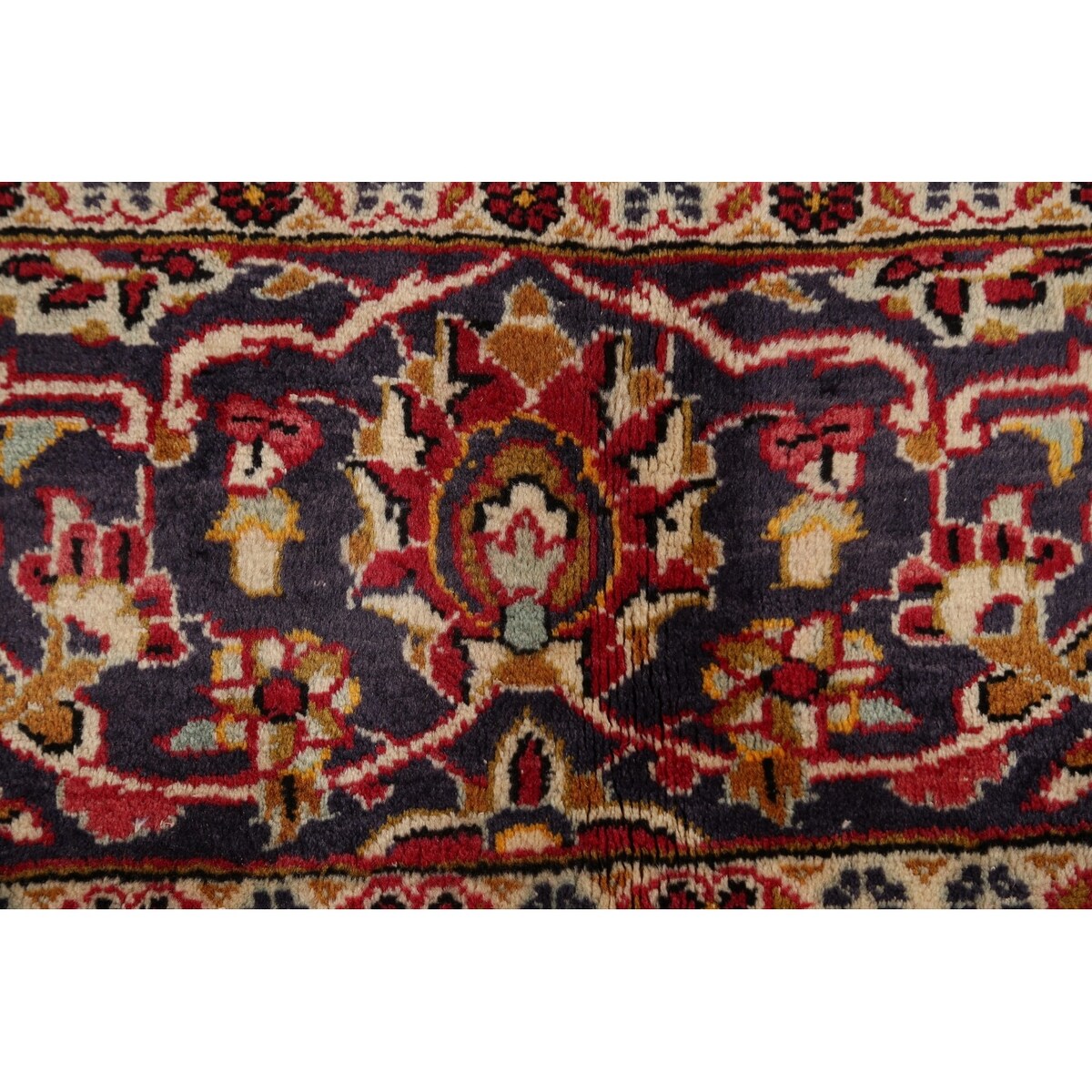 Floral Kashan Persian Traditional Area Rug Hand-knotted Wool Carpet - 9'10" x 13'4"