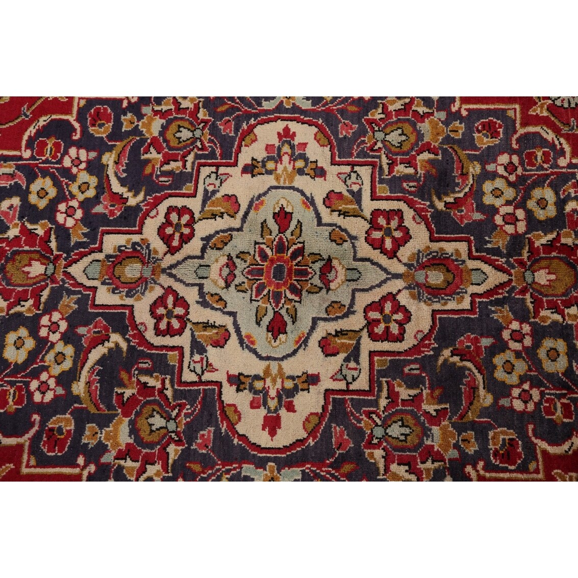 Floral Kashan Persian Traditional Area Rug Hand-knotted Wool Carpet - 9'10" x 13'4"