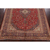 Floral Kashan Persian Traditional Area Rug Hand-knotted Wool Carpet - 9'10" x 13'4"