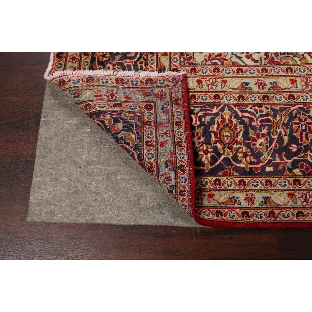 Floral Kashan Persian Traditional Area Rug Hand-knotted Wool Carpet - 9'10" x 13'4"
