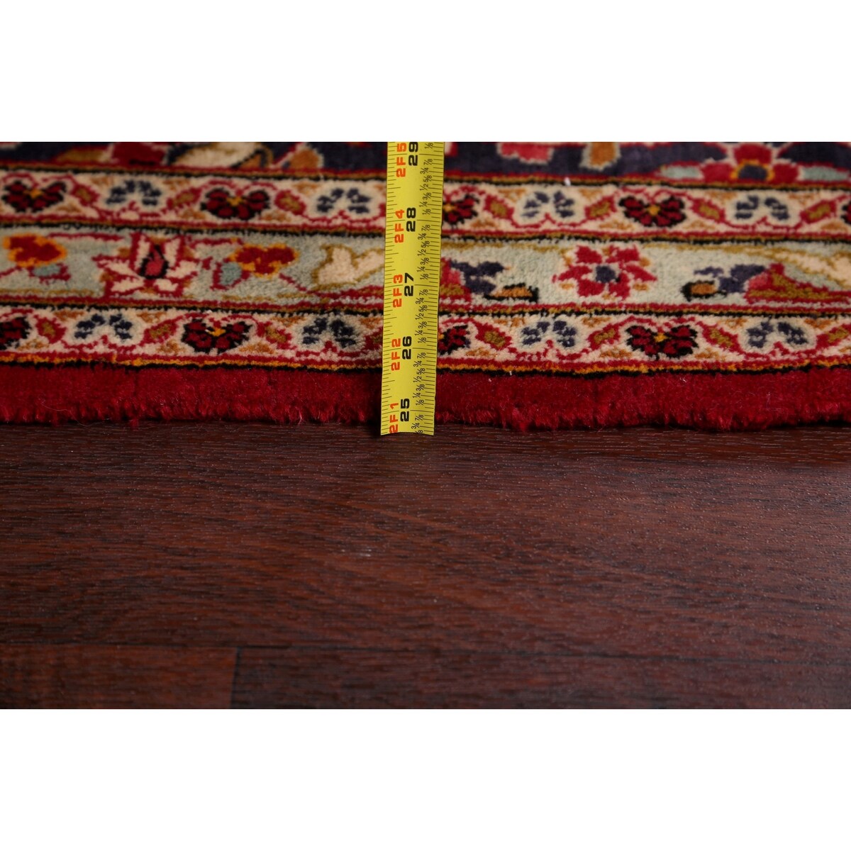 Floral Kashan Persian Traditional Area Rug Hand-knotted Wool Carpet - 9'10" x 13'4"