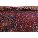 Floral Mashad Persian Large Vintage Rug Handmade Wool Carpet - 10'3" x 15'10"