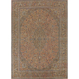 Floral Mashad Vintage Persian Rug Handmade Traditional Wool Carpet - 9'7" x 12'8"