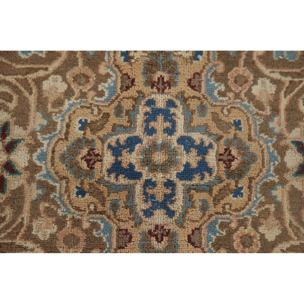 Floral Mashad Vintage Persian Rug Handmade Traditional Wool Carpet - 9'7" x 12'8"