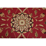 Floral Oriental All-Over Area Rug Aubusson Red Ivory Decorative Carpet - 7'11" x 9'10"