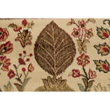 Floral Oriental All-Over Area Rug Aubusson Red Ivory Decorative Carpet - 7'11" x 9'10"