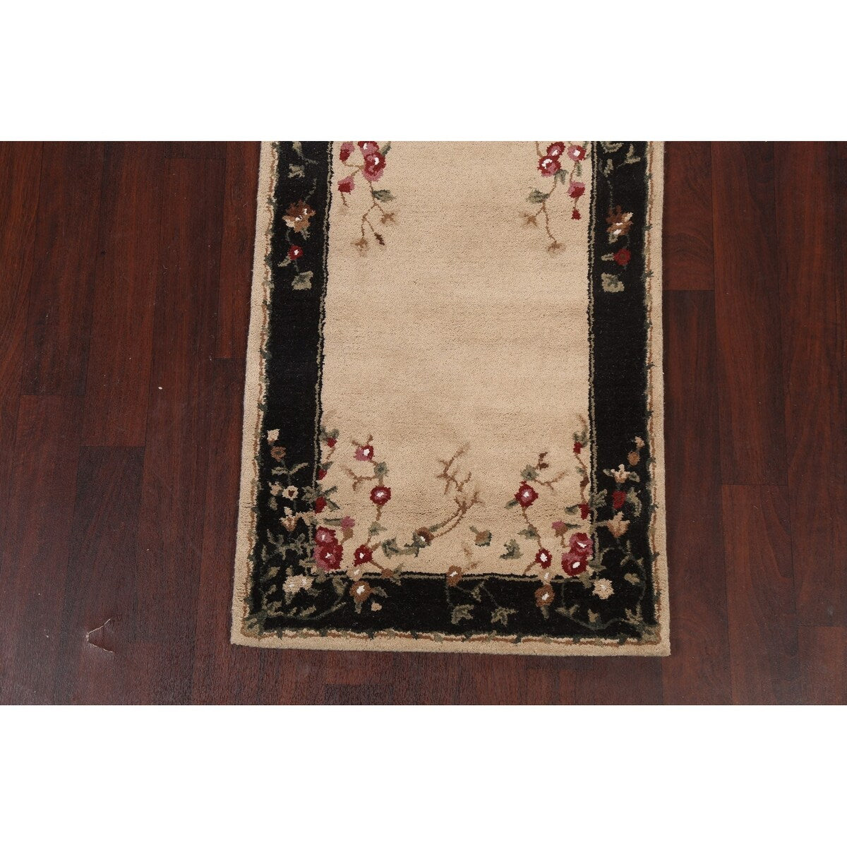 Floral Oriental Hallway Runner Rug Wool Hand-tufted Decorative Carpet - 2'8" x 11'10"
