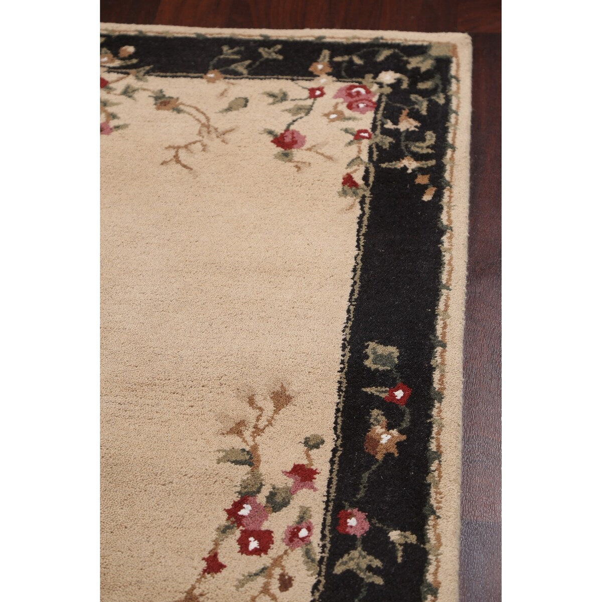 Floral Oriental Hallway Runner Rug Wool Hand-tufted Decorative Carpet - 2'8" x 11'10"