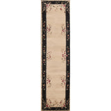 Floral Oriental Hallway Runner Rug Wool Hand-tufted Decorative Carpet - 2'8" x 11'10"