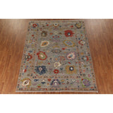Floral Oushak Area Rug Handmade Wool Carpet - 8'0" x 9'10"
