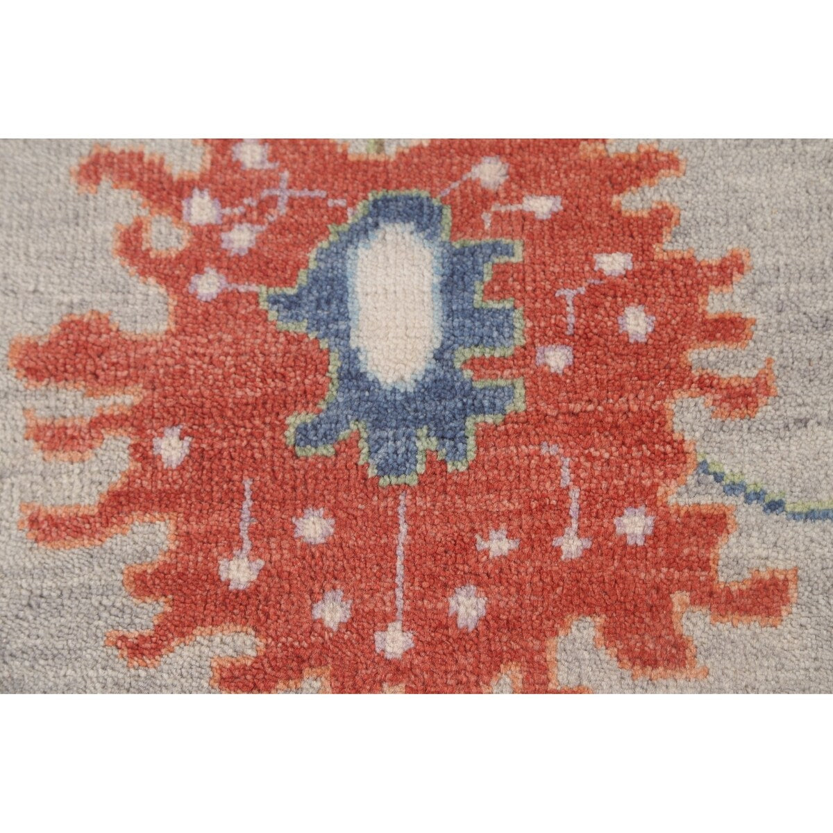 Floral Oushak Area Rug Handmade Wool Carpet - 8'0" x 9'10"