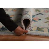 Floral Oushak Indian Area Rug Handmade Wool Carpet - 8'1" x 10'2"
