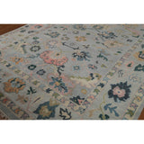 Floral Oushak Indian Area Rug Handmade Wool Carpet - 8'1" x 10'2"