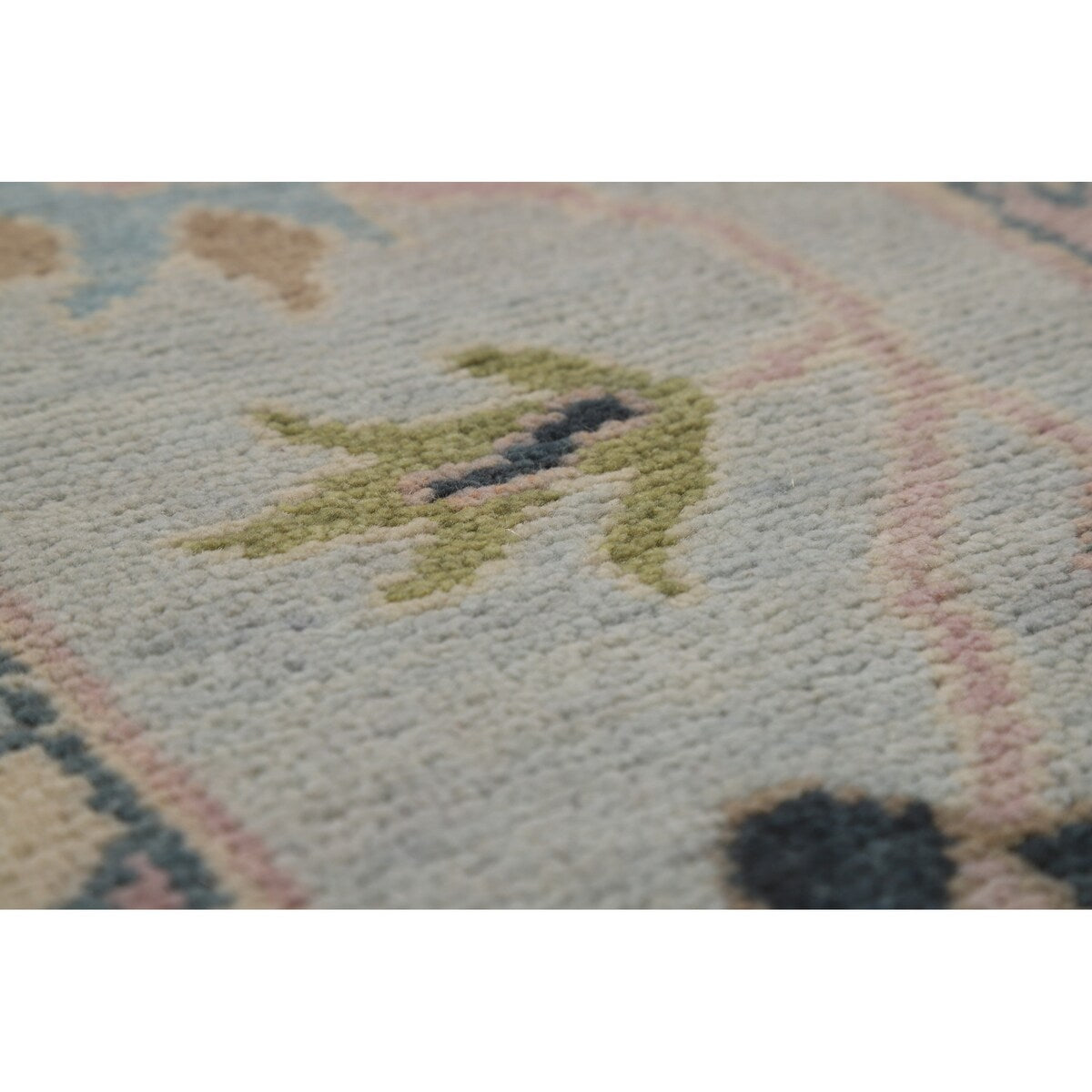 Floral Oushak Indian Area Rug Handmade Wool Carpet - 8'1" x 10'2"