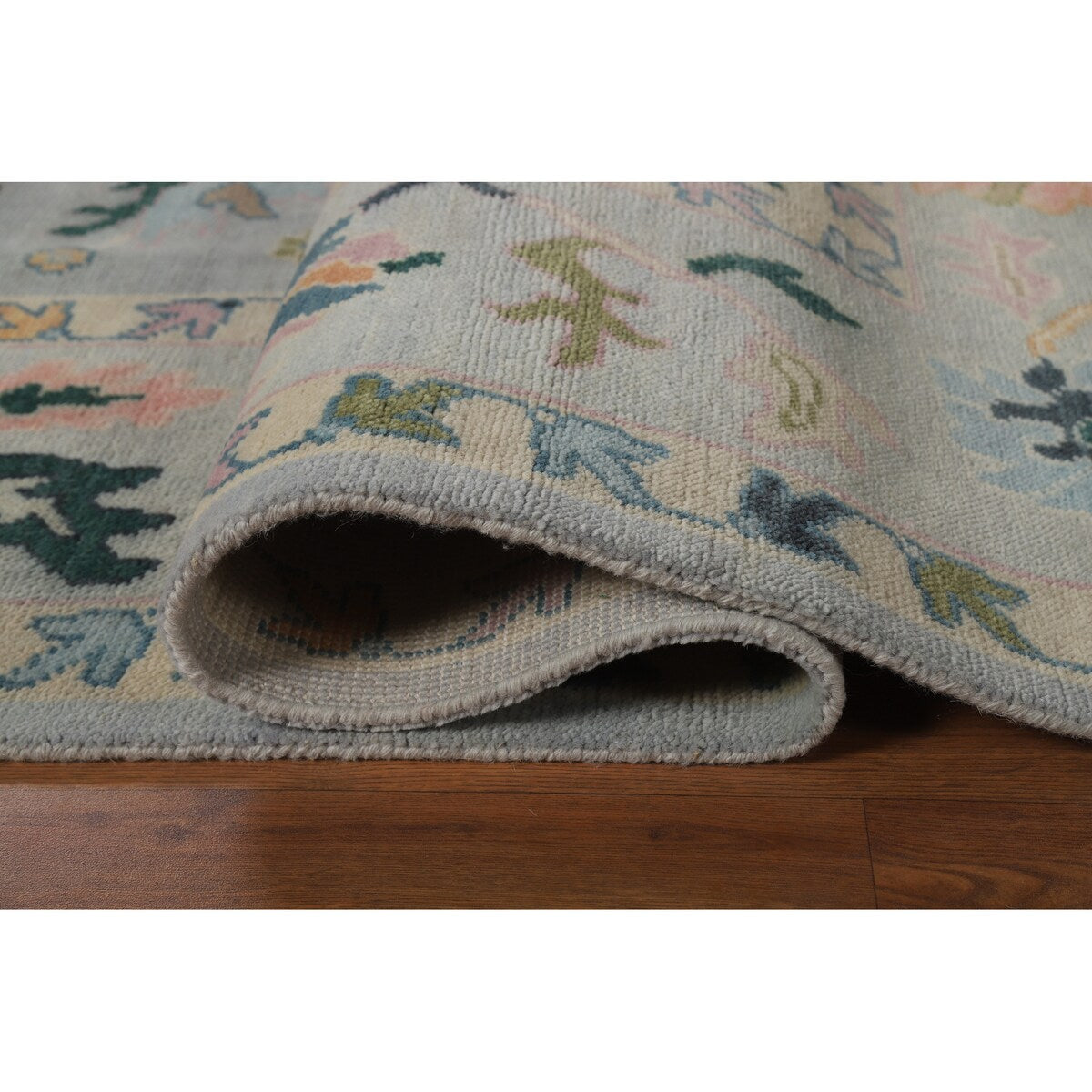 Floral Oushak Indian Area Rug Handmade Wool Carpet - 8'1" x 10'2"