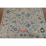 Floral Oushak Indian Area Rug Handmade Wool Carpet - 8'1" x 10'2"