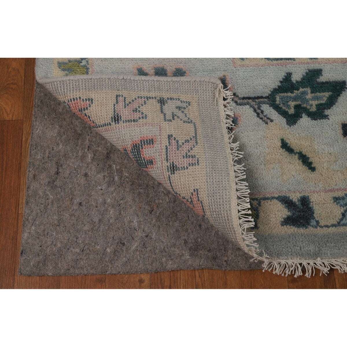 Floral Oushak Indian Area Rug Handmade Wool Carpet - 8'1" x 10'2"