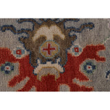 Floral Oushak Oriental Area Rug Hand-Knotted Wool Carpet - 9'1" x 11'9"