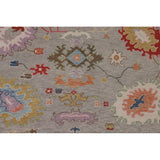 Floral Oushak Oriental Area Rug Hand-Knotted Wool Carpet - 9'1" x 11'9"