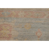 Floral Oushak Turkish Area Rug Handmade Vegetable Dye Wool Carpet - 8'0"x 9'9"