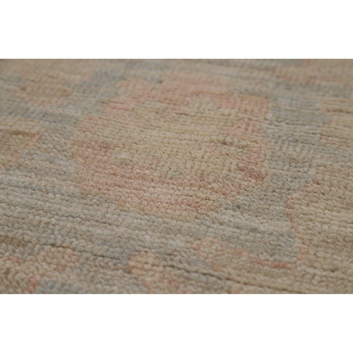 Floral Oushak Turkish Area Rug Handmade Vegetable Dye Wool Carpet - 8'0"x 9'9"