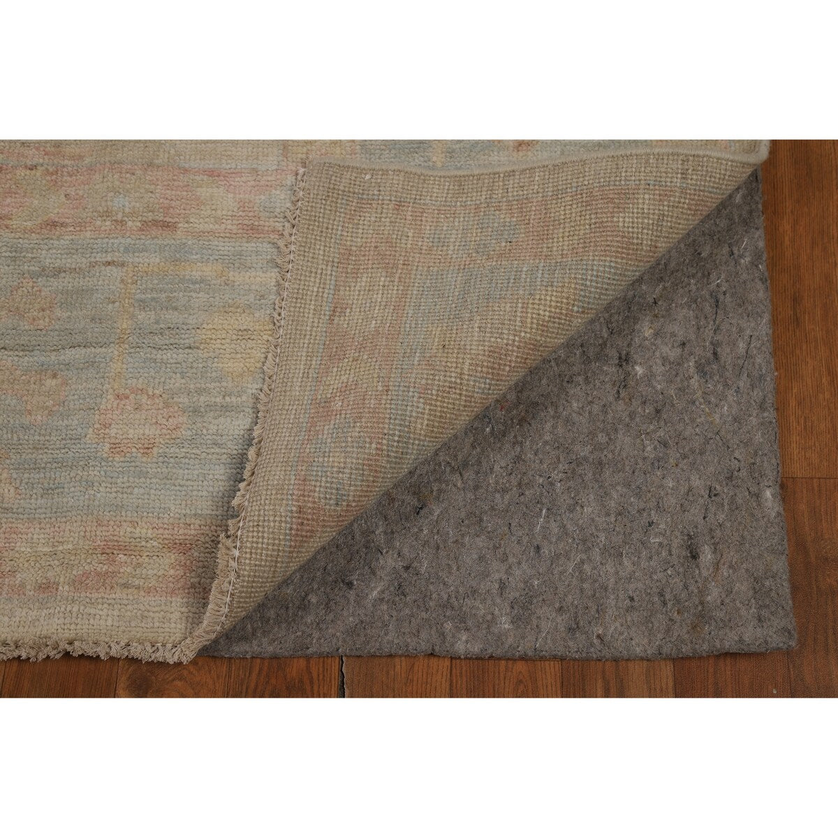 Floral Oushak Turkish Area Rug Handmade Vegetable Dye Wool Carpet - 8'0"x 9'9"