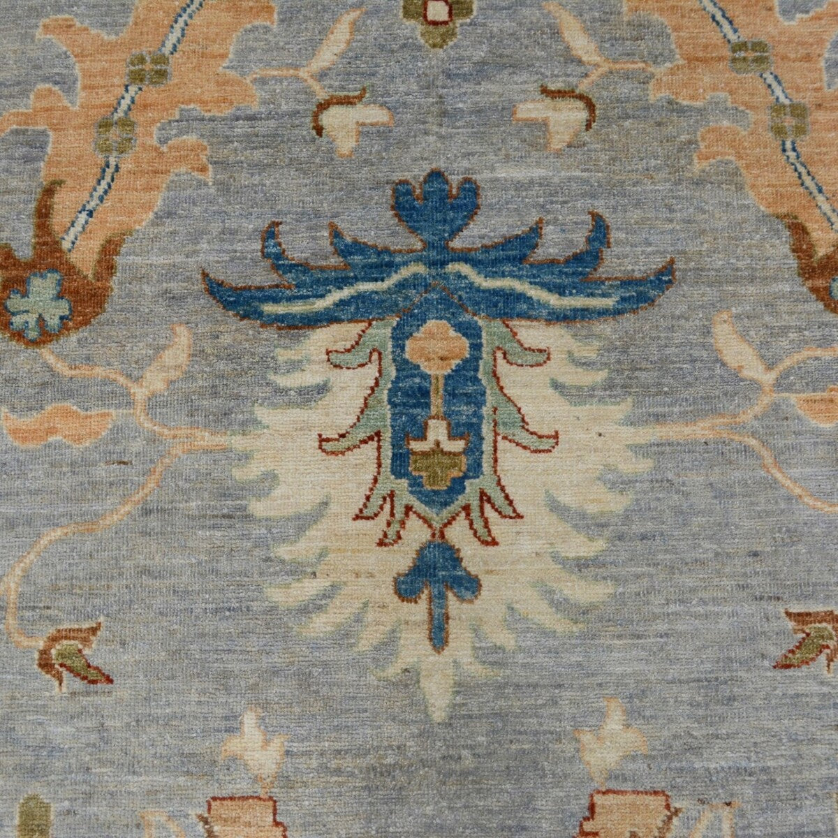 Floral Oushak Turkish Vegetable Dye Living Room Area Rug Handmade - 8'8" x 11'8"