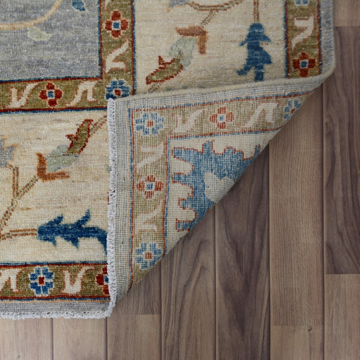 Floral Oushak Turkish Vegetable Dye Living Room Area Rug Handmade - 8'8" x 11'8"