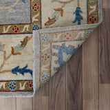 Floral Oushak Turkish Vegetable Dye Living Room Area Rug Handmade - 8'8" x 11'8"