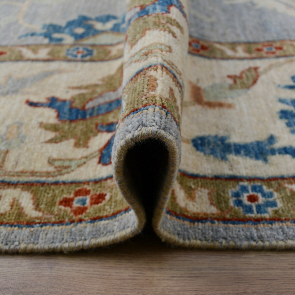 Floral Oushak Turkish Vegetable Dye Living Room Area Rug Handmade - 8'8" x 11'8"