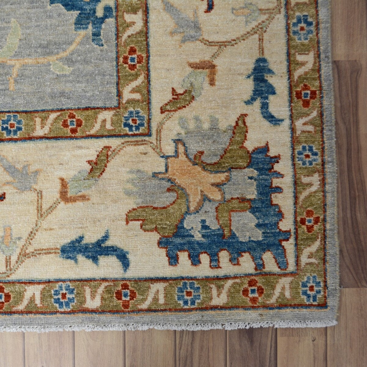 Floral Oushak Turkish Vegetable Dye Living Room Area Rug Handmade - 8'8" x 11'8"