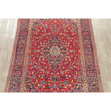 Floral Red/Navy Kashan Persian Area Rug Handmade Traditional Carpet - 6'5" x 9'10"