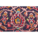 Floral Red/Navy Kashan Persian Area Rug Handmade Traditional Carpet - 6'5" x 9'10"