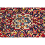 Floral Red/Navy Kashan Persian Area Rug Handmade Traditional Carpet - 6'5" x 9'10"
