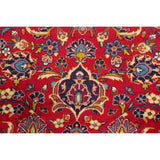 Floral Red/Navy Kashan Persian Area Rug Handmade Traditional Carpet - 6'5" x 9'10"