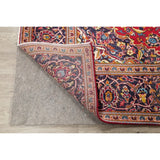 Floral Red/Navy Kashan Persian Area Rug Handmade Traditional Carpet - 6'5" x 9'10"