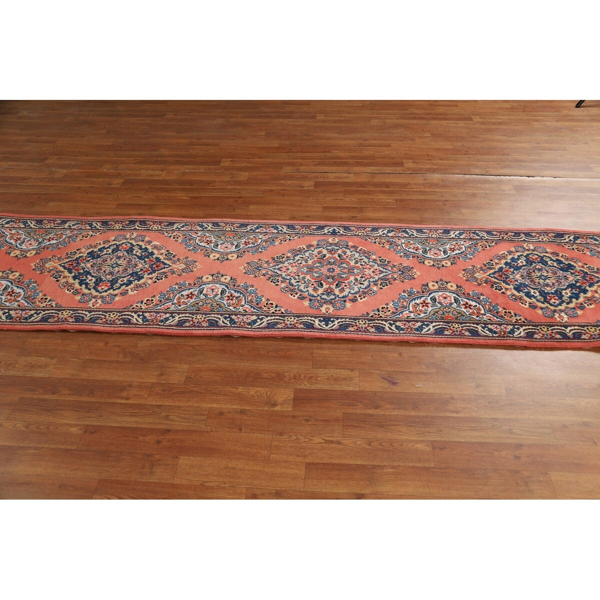 Floral Sarouk Persian Runner Rug Hand-Knotted Wool Carpet - 2'5"x 12'1"