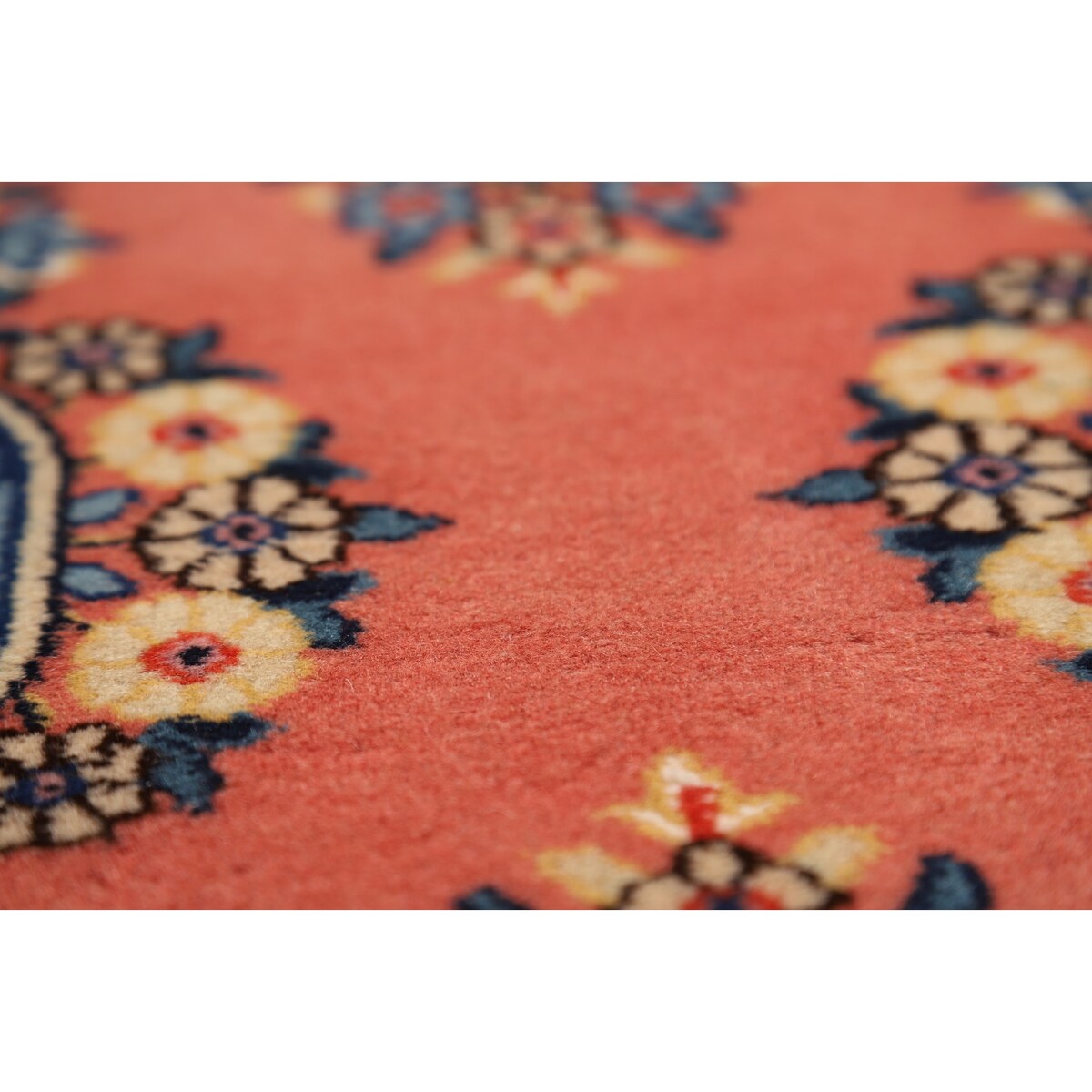 Floral Sarouk Persian Runner Rug Hand-Knotted Wool Carpet - 2'5"x 12'1"
