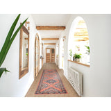 Floral Sarouk Persian Runner Rug Hand-Knotted Wool Carpet - 2'5"x 12'1"