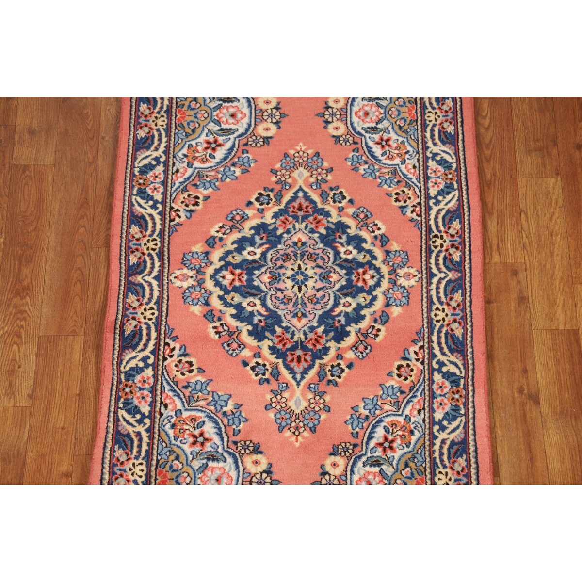 Floral Sarouk Persian Runner Rug Hand-Knotted Wool Carpet - 2'5"x 12'1"