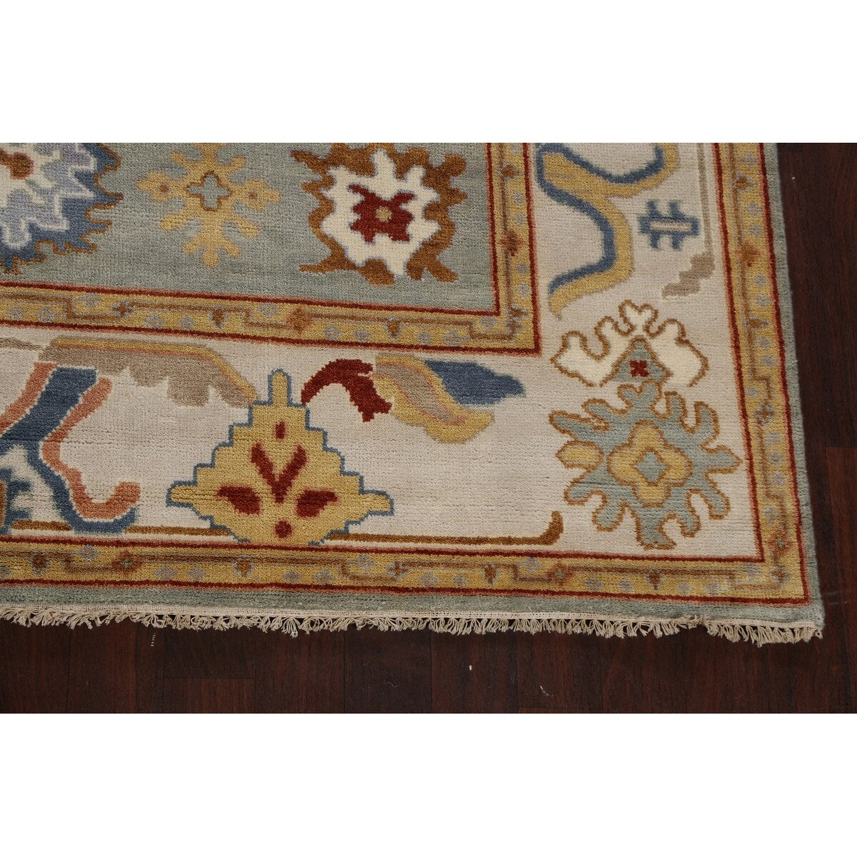 Floral Traditional Oushak Oriental Area Rug Hand-knotted Wool Carpet - 8'2" x 9'8"
