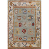 Floral Traditional Oushak Oriental Area Rug Hand-knotted Wool Carpet - 8'2" x 9'8"