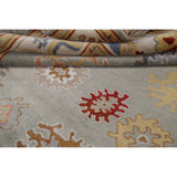 Floral Traditional Oushak Oriental Area Rug Hand-knotted Wool Carpet - 8'2" x 9'8"