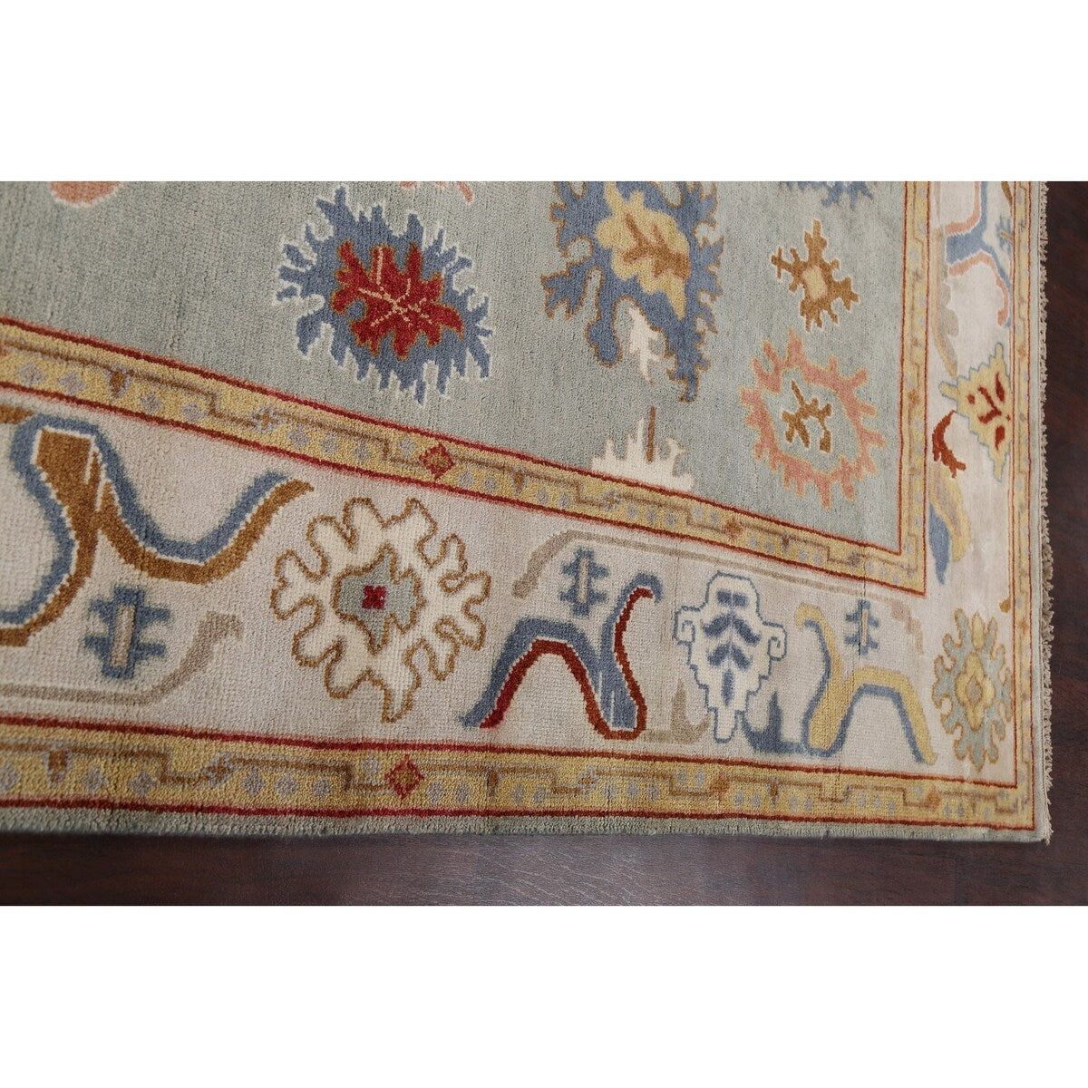 Floral Traditional Oushak Oriental Area Rug Hand-knotted Wool Carpet - 8'2" x 9'8"