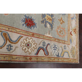Floral Traditional Oushak Oriental Area Rug Hand-knotted Wool Carpet - 8'2" x 9'8"