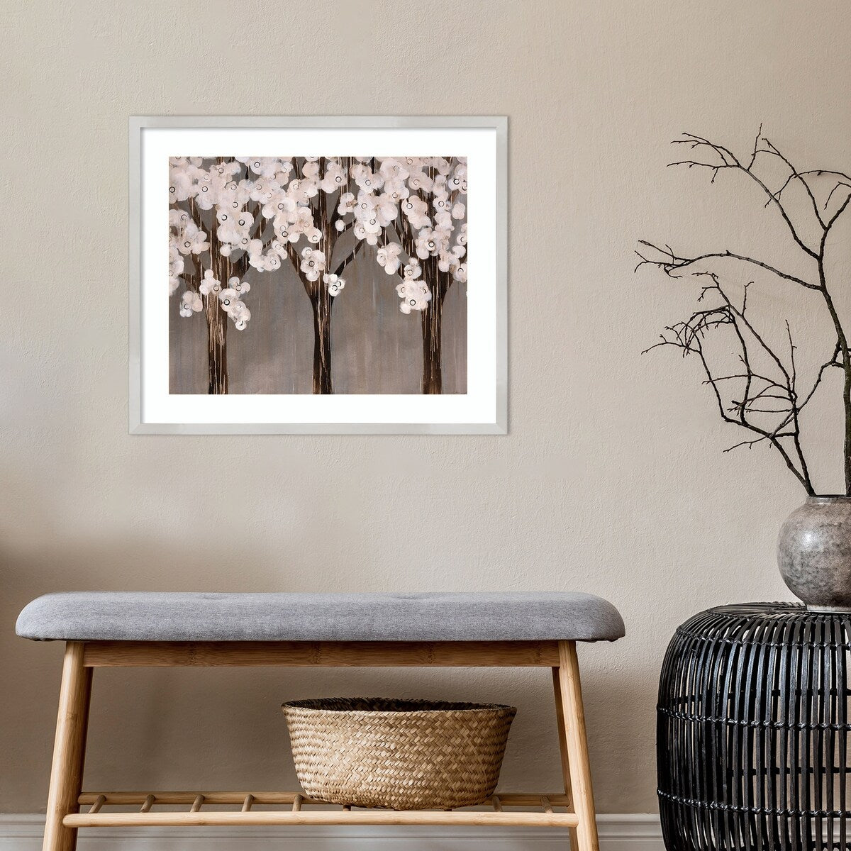 Floral Wonderland by Sydney Edmunds Wood Framed Wall Art Print