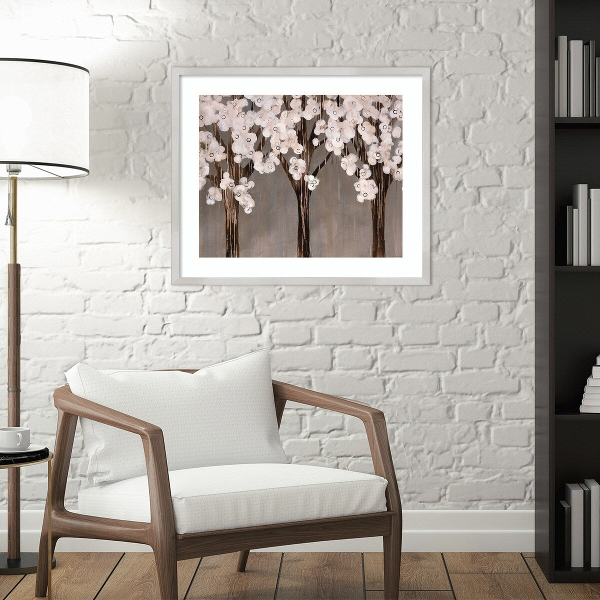 Floral Wonderland by Sydney Edmunds Wood Framed Wall Art Print