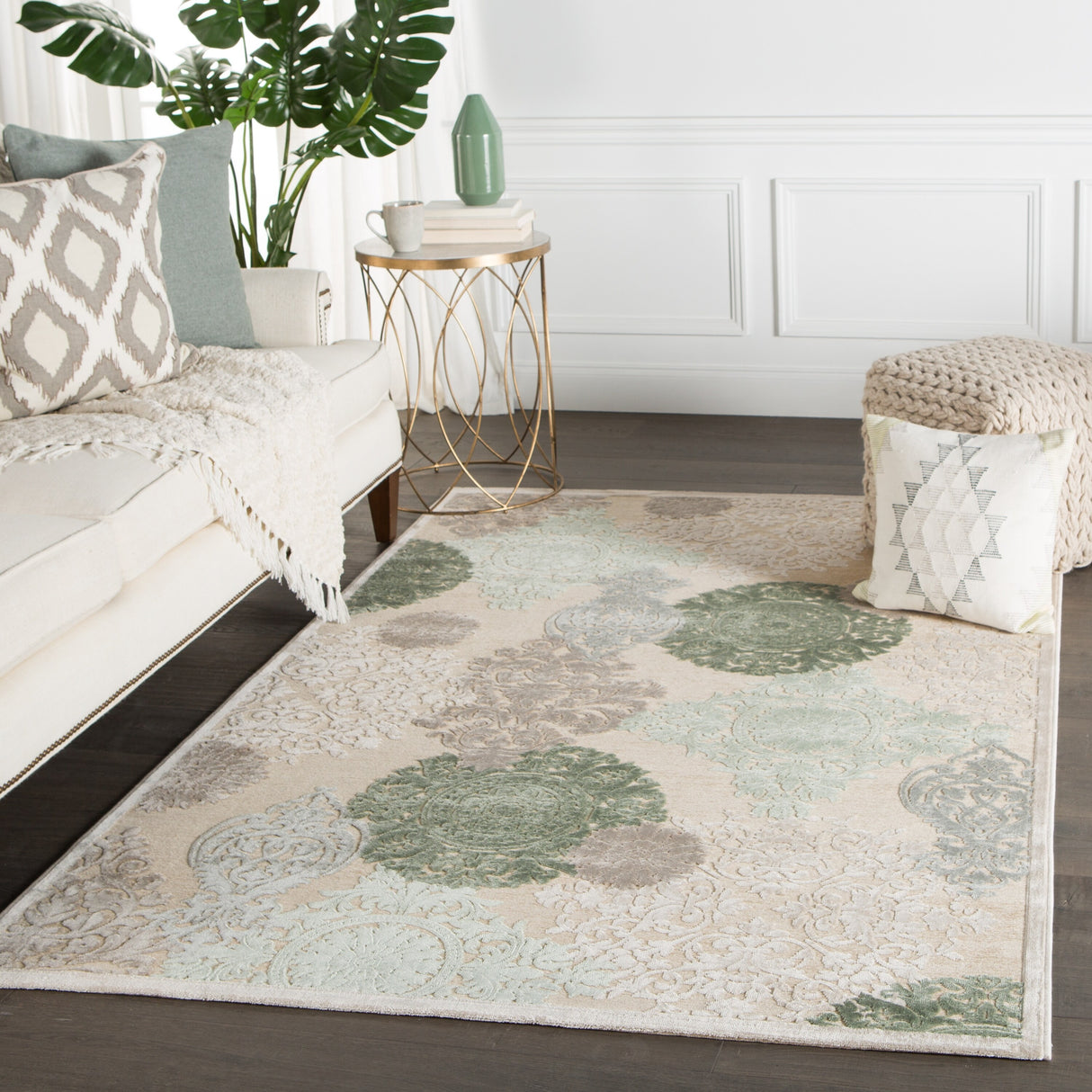 Florence Damask Area Rug