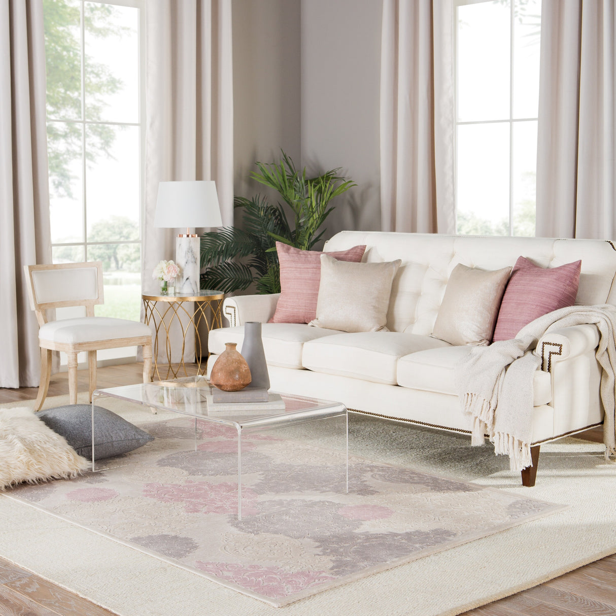 Florence Damask Area Rug