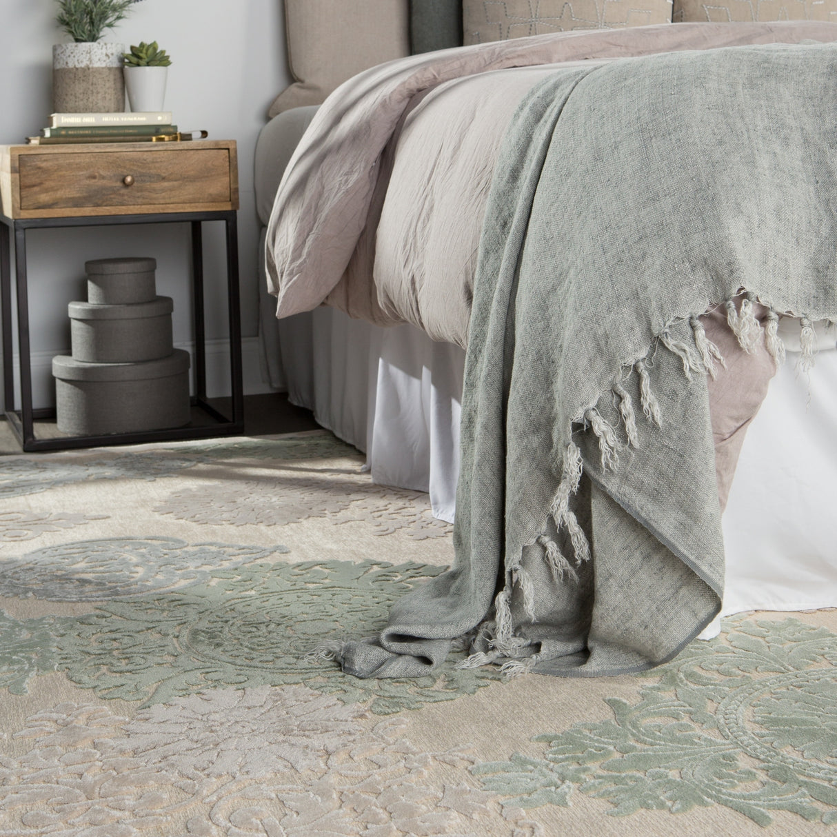 Florence Damask Area Rug